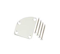 Guitare électrique incurvé Pan coupé Semi col rond Articulation arrière plaque de montage pour Fender Stratocaster Telecaster Guitare Ou Basse 4 trous avec des vis Lot de 1 Unité. chrome