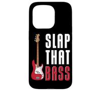 Guitare électrique Instrument de Musique drôle Citation Slap That Bass Coque pour iPhone 15 Pro