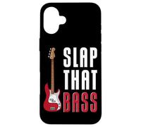 Guitare électrique Instrument de Musique drôle Citation Slap That Bass Coque pour iPhone 16 Plus