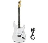 Guitare electrique johnny brook blanche + câble jack 6. 35mm