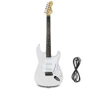 Guitare electrique johnny brook blanche + câble jack 6. 35mm