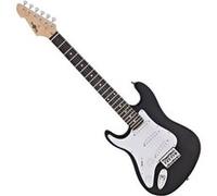 Guitare Électrique LA 3/4 pour Gaucher(ère)s par Gear4music, Noir Noir