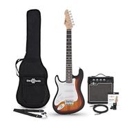 Guitare Électrique LA 3/4 Pour Gauchers + Pack Ampli 10 W Sunburst | Pour jeunes gauchers débutants, design confortable et facile à prendre en main, ampli portable avec sortie casque