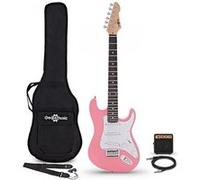 Guitare Électrique LA 3/4 Rose, Pack Mini Ampli de Guitare Rose