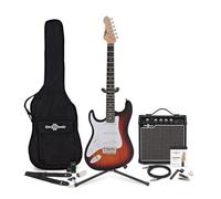 Guitare Électrique LA Gaucher avec Ampli 15W, Kit Complet | Kit de démarrage complet pour joueurs gauchers, guitare légère confortable, ampli 15W avec overdrive