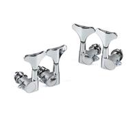 Guitare Électrique Mécaniques Boutons Chevilles De Réglage Scellées Clés Têtes Machine Accordeurs 2L2R 4L/4R Pour Pièces Rechange Basse À 4 Cordes(Chrome 2L2R)