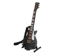 Guitare électrique Miniature en Bois de 7,09 Pouces avec Support et étui, Mini Instrument de Musique, réplique de Guitare électrique, Figurines de Collection, décoration de la