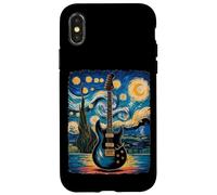 Guitare électrique Nuit étoilée - La musique rock rencontre Van Gogh Coque pour iPhone X/XS