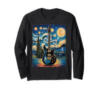 Guitare électrique Nuit étoilée - La musique rock rencontre Van Gogh Manche Longue