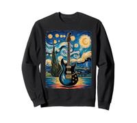 Guitare électrique Nuit étoilée - La musique rock rencontre Van Gogh Sweatshirt