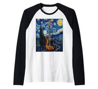 Guitare électrique Nuit étoilée Van Gogh Art impressionniste Manche Raglan
