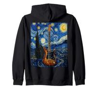 Guitare électrique Nuit étoilée Van Gogh Art impressionniste Sweat à Capuche
