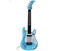 Guitare électrique PolyGen pour Tout-Petits avec Quatre Modes de Jeu, lumières rythmiques et entrée Externe, Cette Guitare électronique pour Enfants est conçue pour Un Jeu créatif (Bleue)