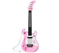 Guitare électrique PolyGen pour Tout-Petits avec Quatre Modes de Jeu, lumières rythmiques et entrée Externe, Cette Guitare électronique pour Enfants est conçue pour Un Jeu créatif (Rose)