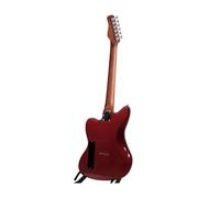 Guitare Électrique Pour Adulte Guitare Électrique En Bois Massif D'acajou Avec Manche En Érable Et Touche En Palissandre 6 Cordes(Oxblood)