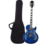 Guitare Électrique Pour Débutant Guitare Électrique À Corps Semi-creux, Bobines Fendues, Housse De Transport, Style Vintage Sunburst(Blue)