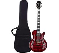 Guitare Électrique Pour Débutant Guitare Électrique À Corps Semi-creux, Bobines Fendues, Housse De Transport, Style Vintage Sunburst(Red)