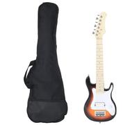 Guitare électrique pour Enfants et Sac Marron et Blanc 3/4 30",Guitares,2.56KG-70195