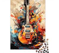 Guitare Électrique Rétro Puzzle 1000 Pièces Jeu de Puzzle 1000 Pièces Papier pour Adultes Graffiti Artistique Relaxation Décor Cadeau 38x26cm/1000pcs