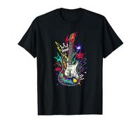 Guitare électrique Rock Music Graffiti Art Guitariste Band T-Shirt Graphique avec Valeur