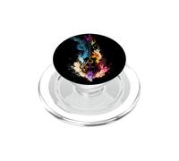Guitare électrique Ruban Rock Design Flammes colorées chromatiques PopSockets PopGrip pour MagSafe