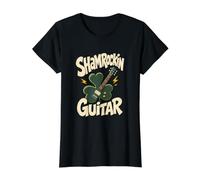 Guitare électrique Shamrockin Clover Rock Music T-Shirt Graphique avec Valeur