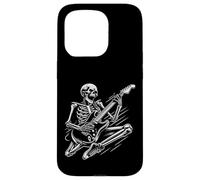 Guitare Electrique Squelette Rock and Roll Métal Coque pour iPhone 15 Pro
