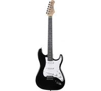 EKO GUITARS - Guitare Électrique ST-100, Corps en Peuplier, Manche en Érable, Touche en Laurier, 3 Micros Single Coil, Chevalet Tremolo, 22 Frettes, Couleur Noir