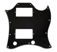 Guitare Électrique Standard De SG De Visage Complet 11 Trous Élégante Et Portative(3ply Black)