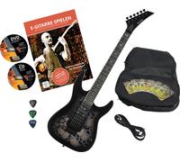 Guitare Électrique Strat Humbucker Pickup Heavy Metal Design Crâne Set Housse