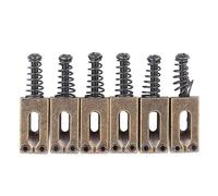 Guitare électrique Tremolo Pont Rouleau Selles Premium Réglable En Alliage de Zinc Pièces De Rechange pour Guitares Électriques Bronze Couleur 6Pcs (Barbillon)