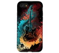 Guitare électrique : une symphonie de couleurs et de sons Coque pour iPhone SE (2020) / 7 / 8