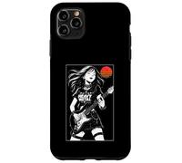 Guitare électrique Vintage rétro Anime Girl Musique Japonaise Coque pour iPhone 11 Pro Max