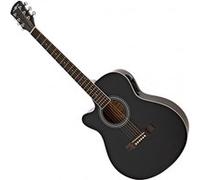 Guitare Électro-Acoustique à Pan Coupé Gaucher par Gear4music, Noir