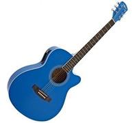 Guitare Électro-Acoustique à Pan Coupé par Gear4music, Bleu Bleu