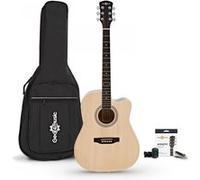 Guitare Électro-Acoustique Dreadnought Pan Coupé avec pack Accessoires par Gear4music, Natural