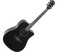 Guitare Electro Acoustique Folk Cutaway XLR Jack 3 Bandes EQ Accordeur Noir