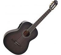 Gear4music Guitare électro-classique de luxe Trans Black Burst