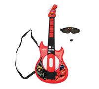 Guitare électronique lumineuse avec lunettes et micro miraculous rouge TU