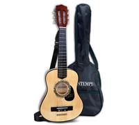 guitare en bois avec bandoulière 6 cordes et sac 75 cm