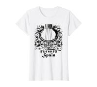 Guitare espagnole T-Shirt Graphique avec Valeur, Femme, Blanc, XS