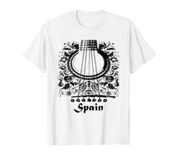 Guitare espagnole T-Shirt Graphique avec Valeur, Homme, Blanc, S