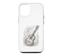Guitare Fleurie Vintage Musique Acoustique Coque pour iPhone 12/12 Pro