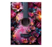 Guitare Fleurs 1000 Pièces Mini Puzzle pour Adultes