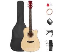 Guitare Folk 41 Pouces en Bois Massif pour Débutants - Table Sapelli, Mécaniques Haute Précision