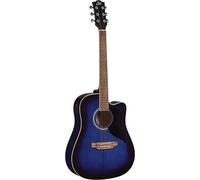 EKO GUITARS - RANGER CW EQ Blue Sunburst, Guitare Acoustique avec Égaliseur, Couleur Blue Sunburst