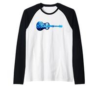 Guitare Guitariste Lake Reflections Night Sky and Moon Guitar Manche Raglan