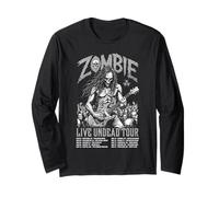 Guitare Guitariste Zombie Squelette Live Undead Halloween Music Manche Longue