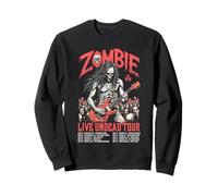 Guitare Guitariste Zombie Squelette Live Undead Halloween Music Sweatshirt