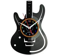 Guitare Horloge Murale Décorative Moderne Vinyle Plaque Vinyle Pour Cadeau W1158